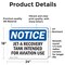 Signmission Jet-A Recovery Tank Intended For Aviation Use, 24 in W x Rectangle, Vinyl Decal OS-2PACK-NS-D-1824-L-13762 - alternate 5
